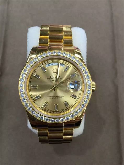 silver and gold rolex watch|Rolex 24k gold watch.